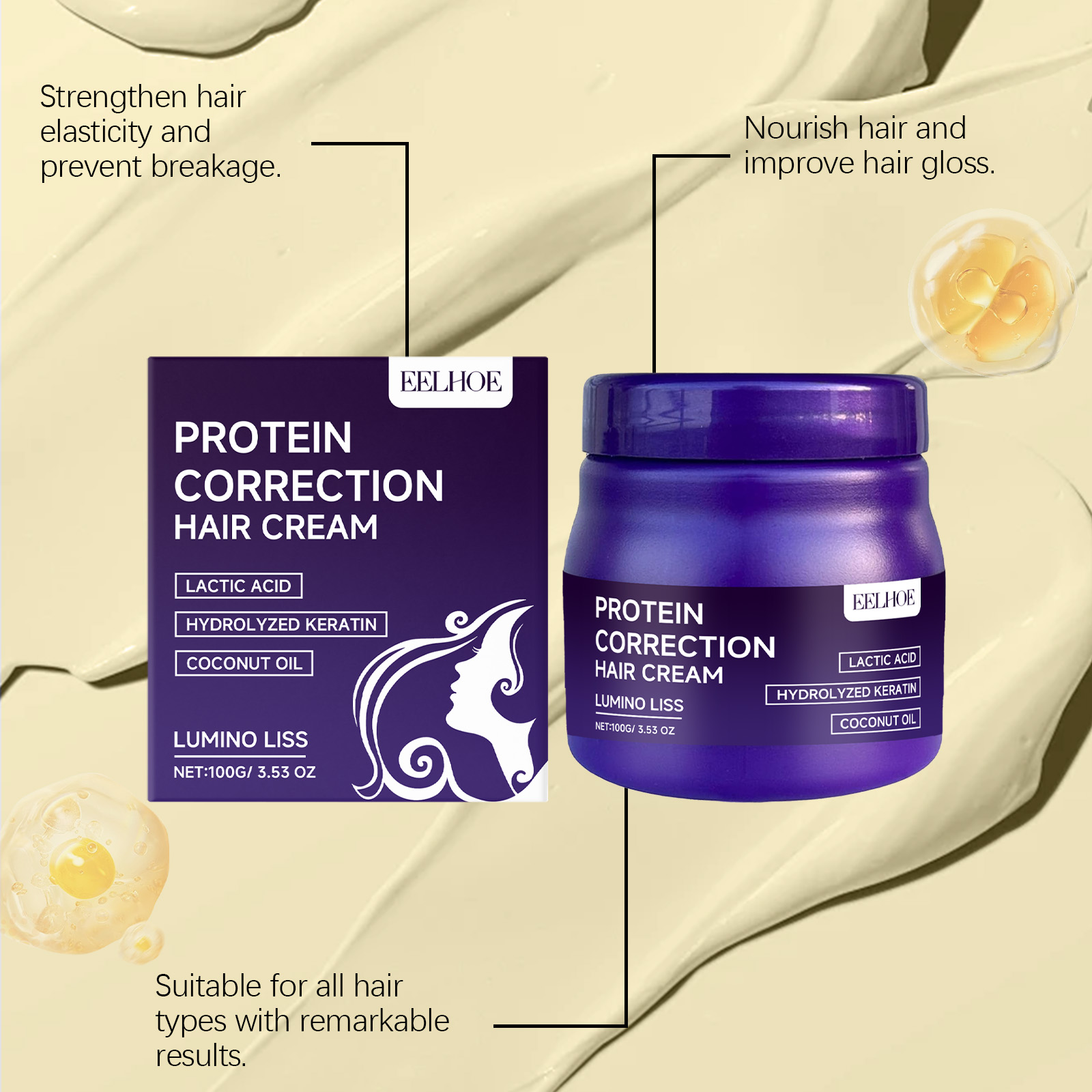 Creme Alisante Capilar com Pro - Hair Care With Protein avaliação e preço